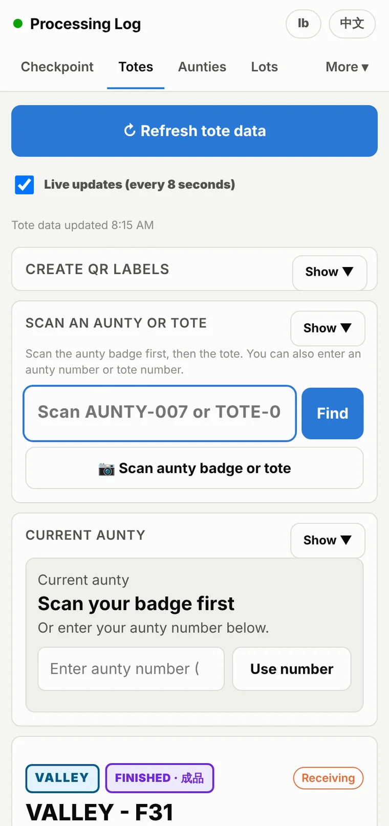 A tote on a phone